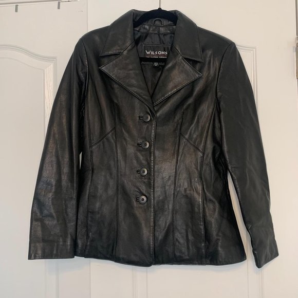 Wilson Jackets & Blazers - Vintage Wilson Black Leather Jacket Women's size M